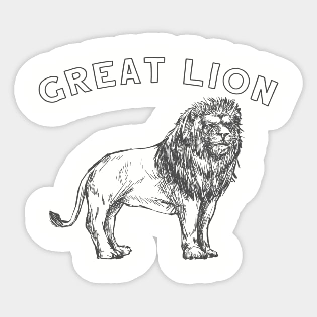 great lion Sticker by GS